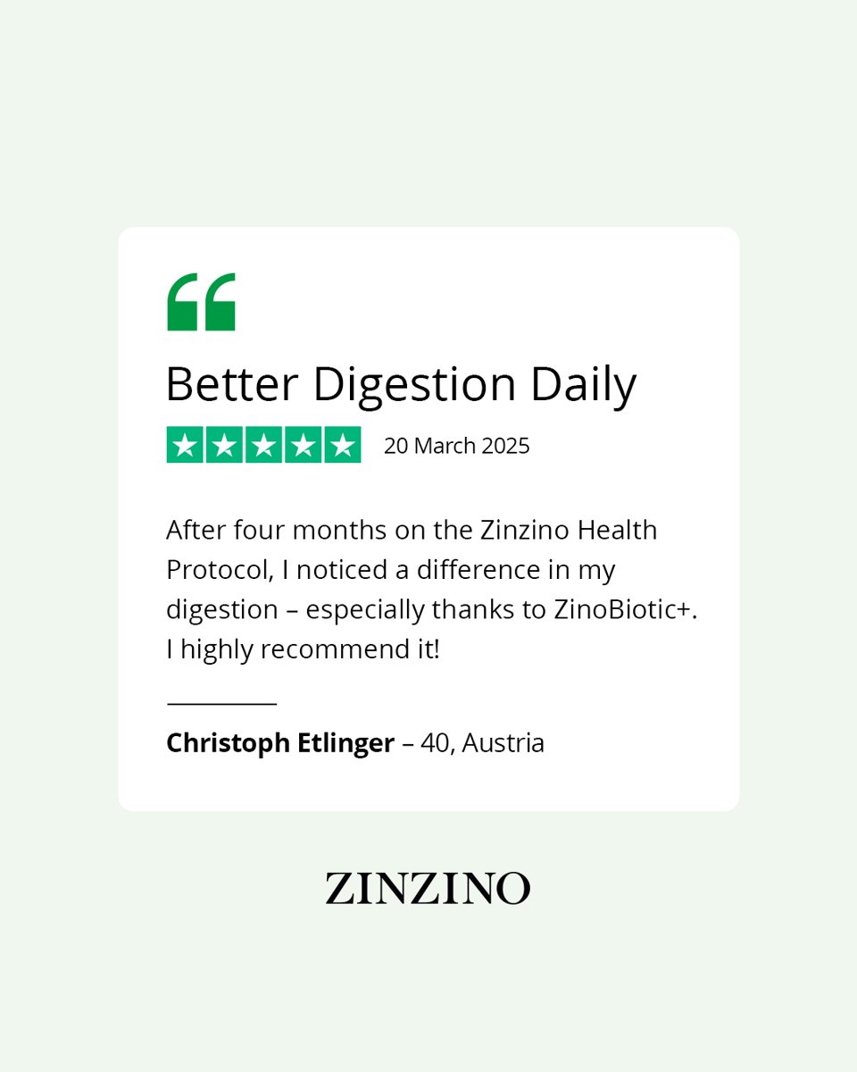 Christoph, Austria — 5-star Trustpilot review for ZinoBiotic+