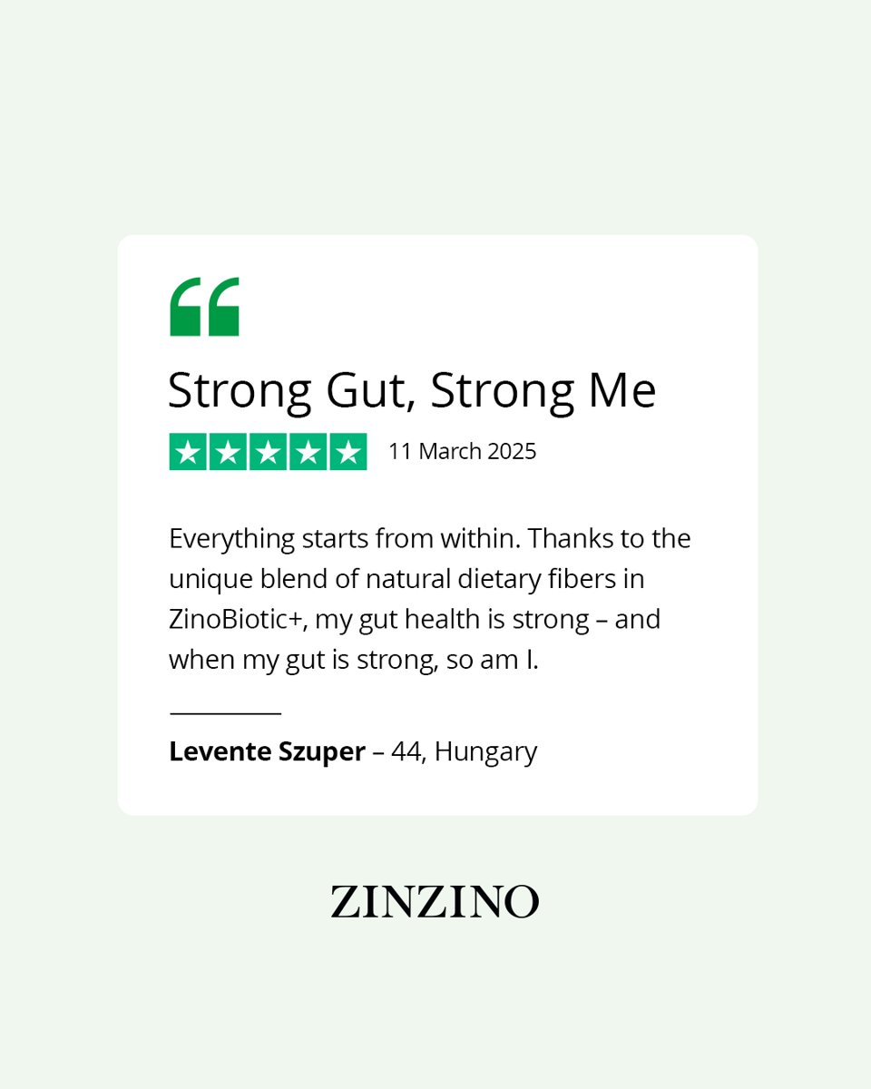 Levente, Hungary — 5-star Trustpilot review for ZinoBiotic+